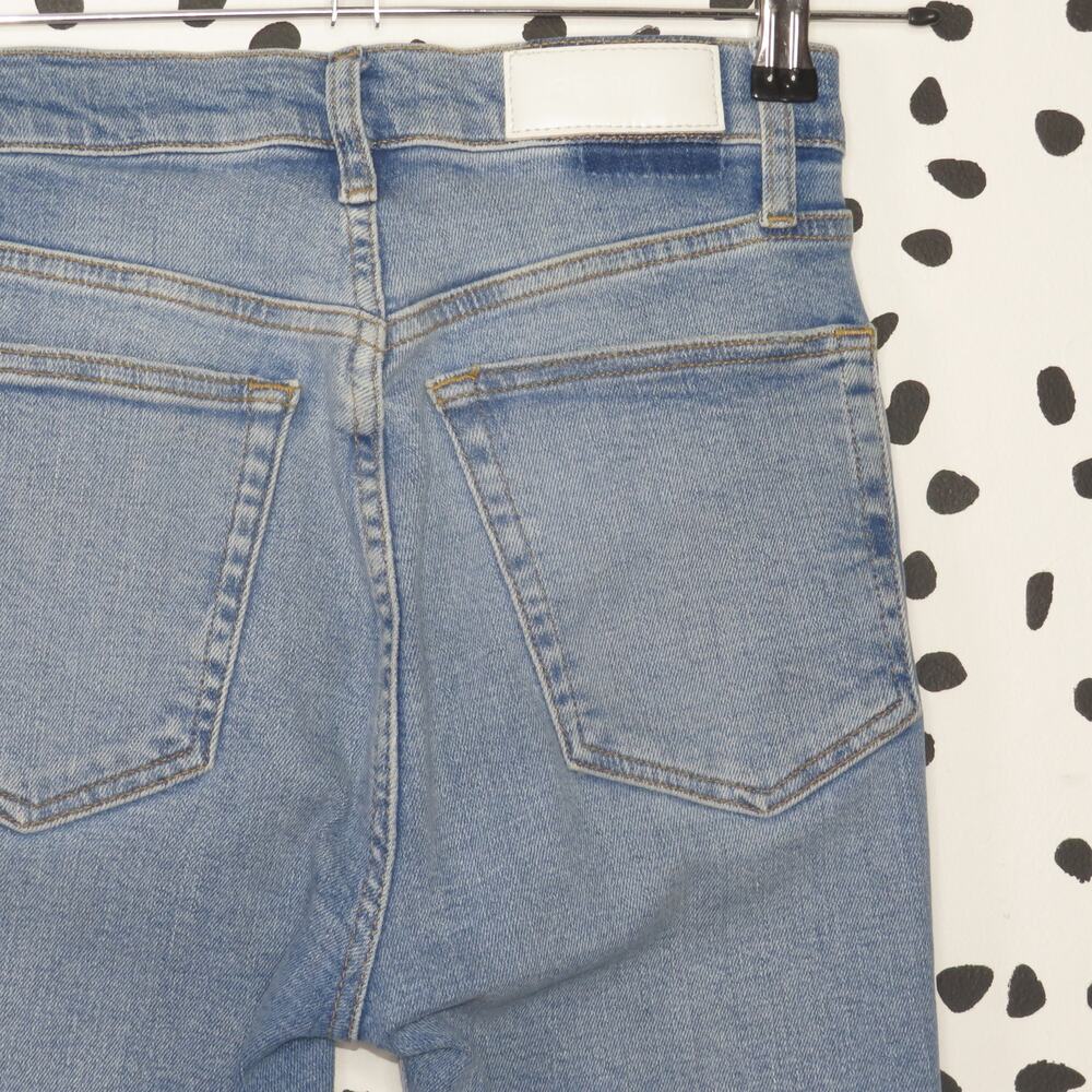 Re/Done Originals Light Wash Denim 90’s High Rise Skinny Ankle Crop Jeans - Picture 7 of 13